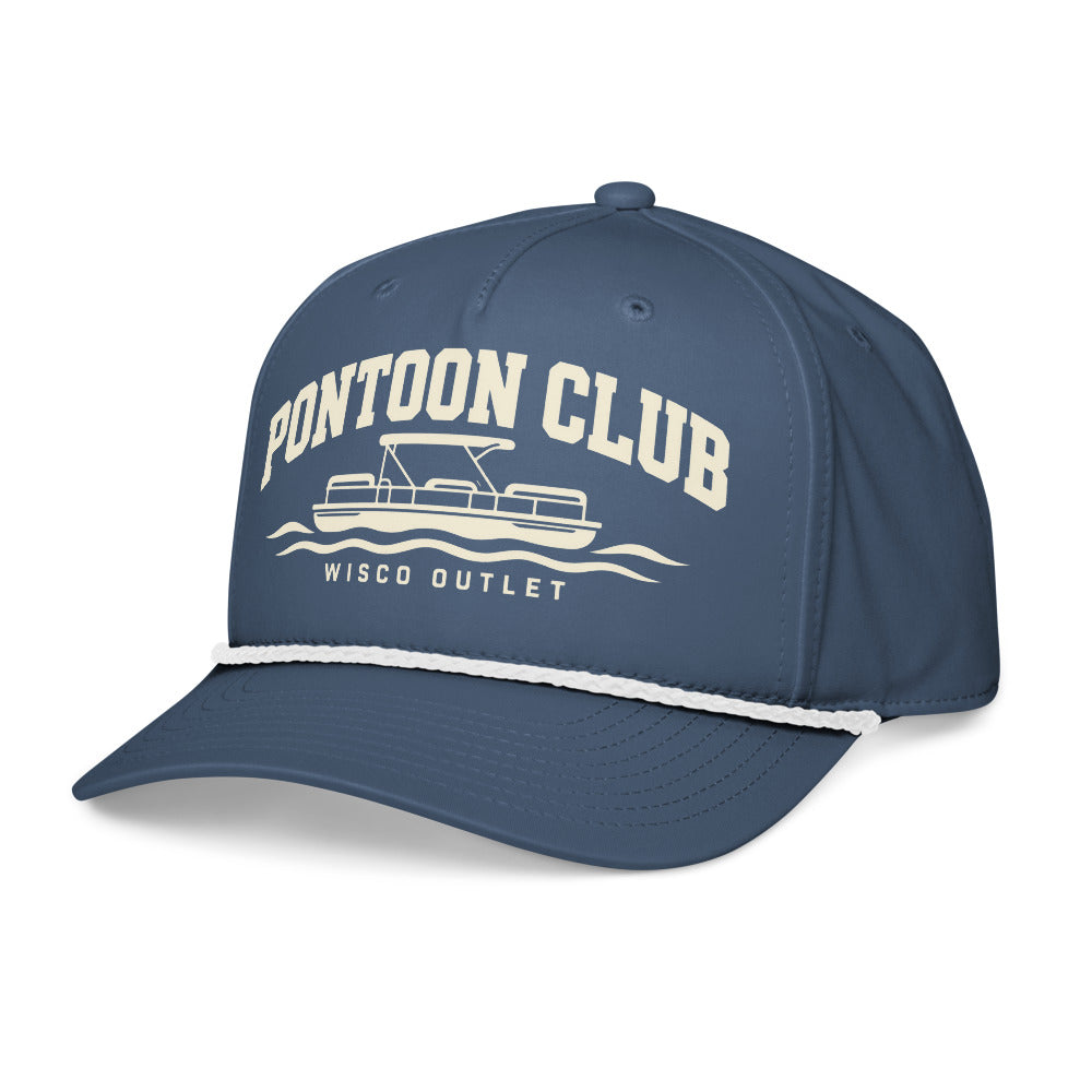 12 — Pontoon Club rope hat, angled view