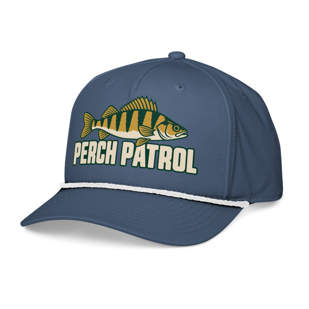 27 — Perch Patrol rope hat, angled view