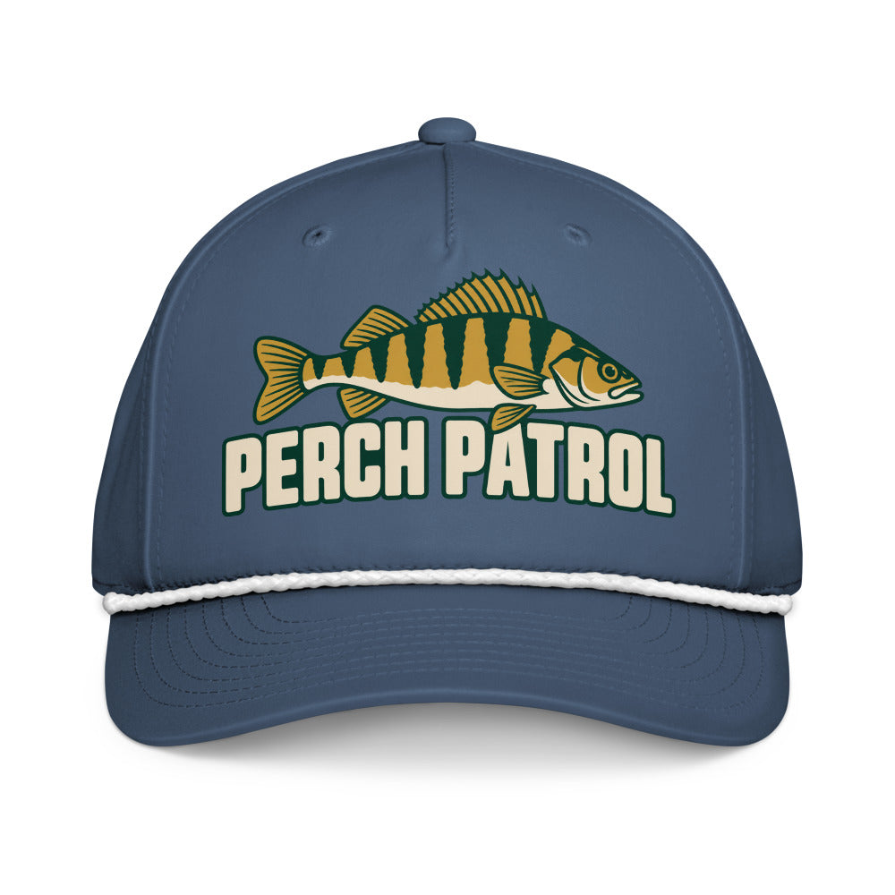 27 — Perch Patrol rope hat, front