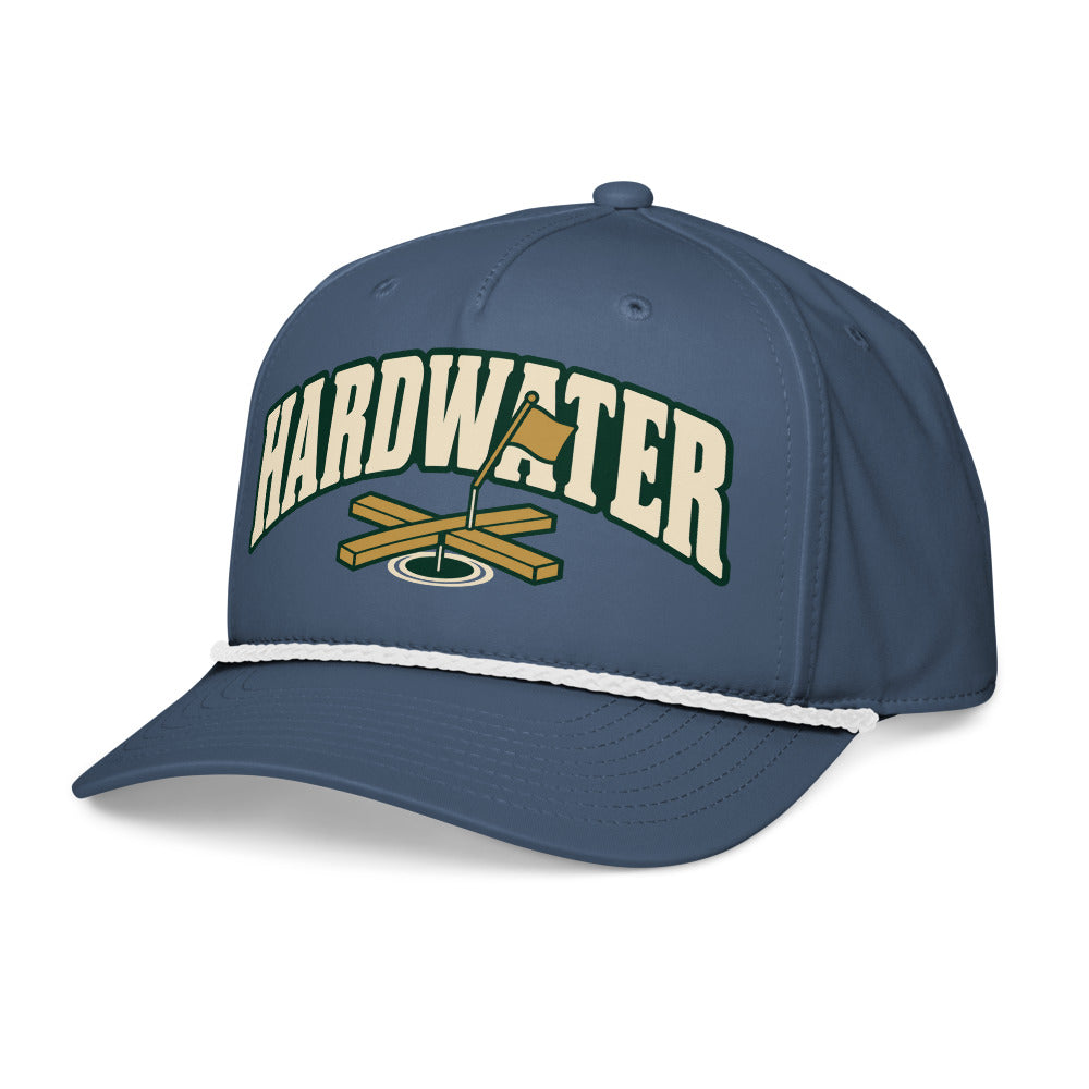 34 — Hardwater rope hat, angled view