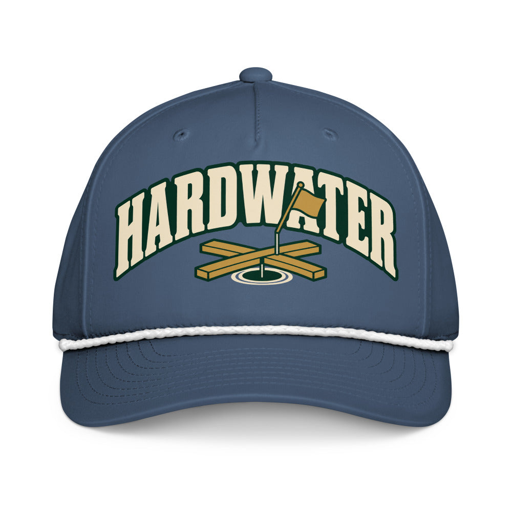 34 — Hardwater rope hat, front