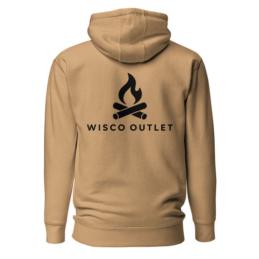 Wisco Campfire Hoodie — Khaki — back