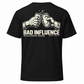 Bad Influence Wisconsin Made T-Shirt — Black — back