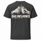 Bad Influence Wisconsin Made T-Shirt — Dark Grey Heather — back