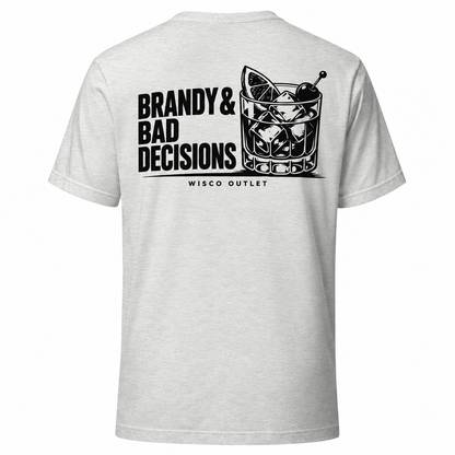 Brandy & Bad Decisions T-Shirt — Ash — back