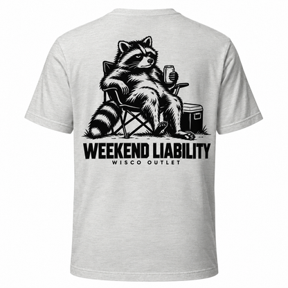 Weekend Liability T-Shirt — Ash — back