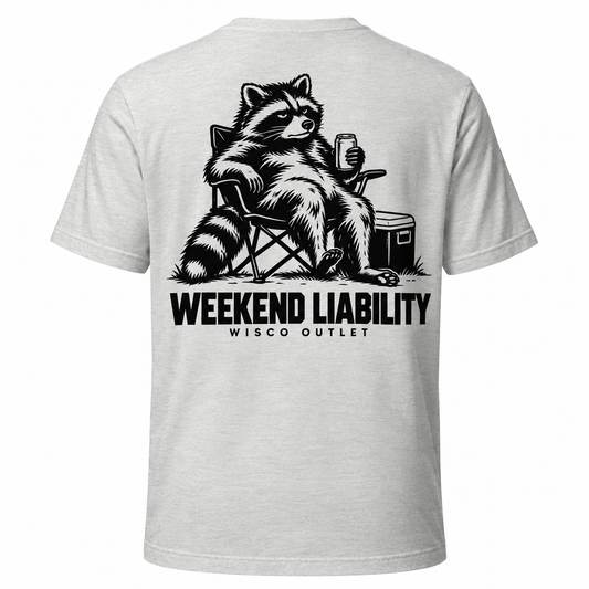 Weekend Liability T-Shirt — Ash — back