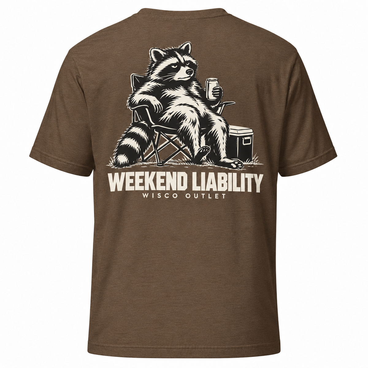 Weekend Liability T-Shirt — Heather Brown — back