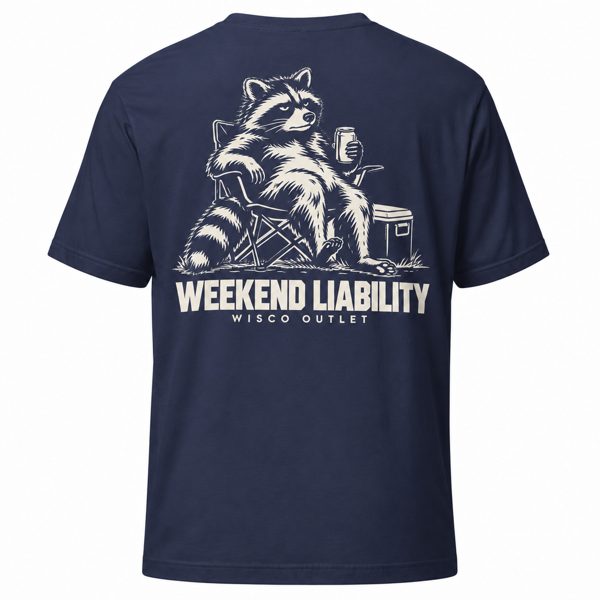 Weekend Liability T-Shirt — Navy — back