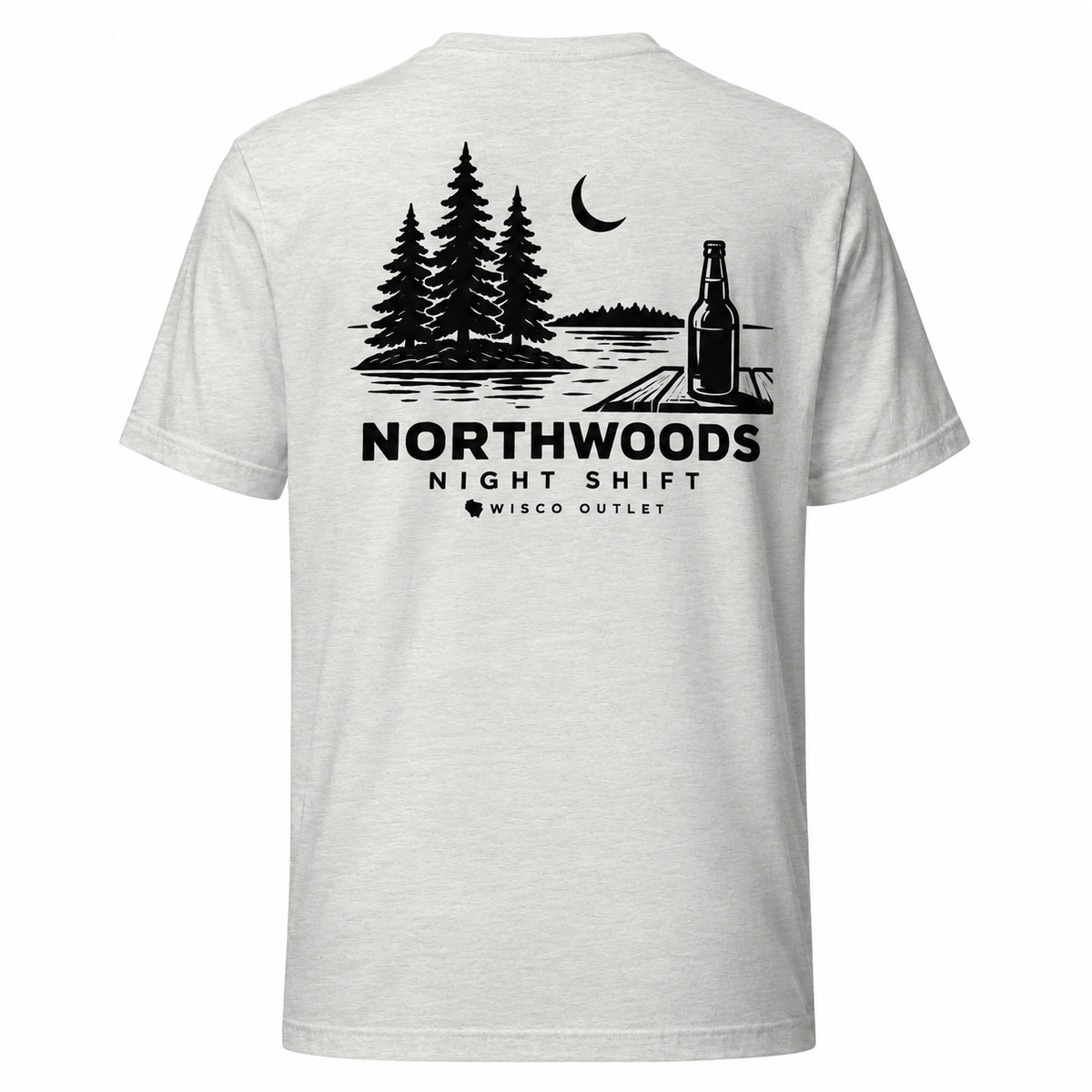 Northwoods Night Shift T-Shirt — Ash — back