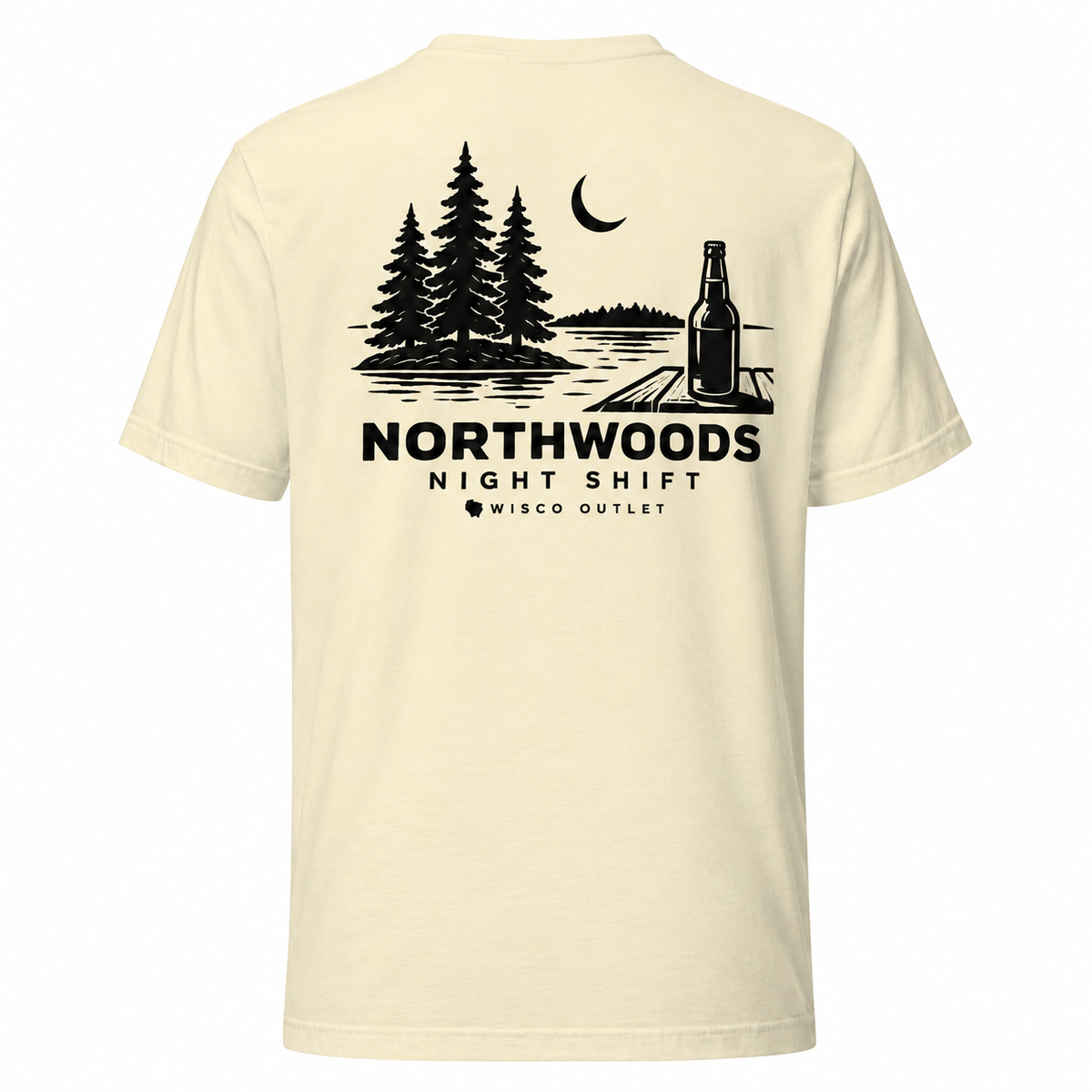 Northwoods Night Shift T-Shirt — Natural — back