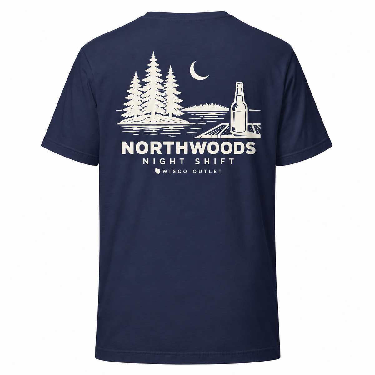 Northwoods Night Shift T-Shirt — Navy — back
