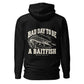 Wisco Outlet Bad Day to Be a Baitfish back design on Black hoodie