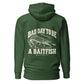 Wisco Outlet Bad Day to Be a Baitfish back design on Forest Green hoodie