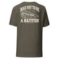 Wisco Outlet Bad Day to Be a Baitfish back design on Army tee