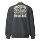 Wisco Outlet Dockside Regulars back design on Dark Heather crew