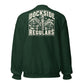 Wisco Outlet Dockside Regulars back design on Forest Green crew