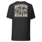 Wisco Outlet Dockside Regulars back design on Dark Grey Heather tee