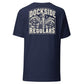 Wisco Outlet Dockside Regulars back design on Navy tee