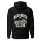 Wisco Outlet Hard Water Club back design on Black hoodie