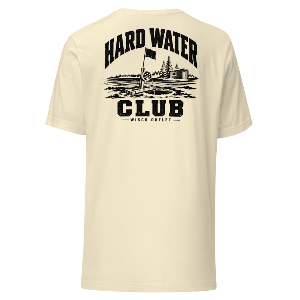 Wisco Outlet Hard Water Club back design on Natural tee