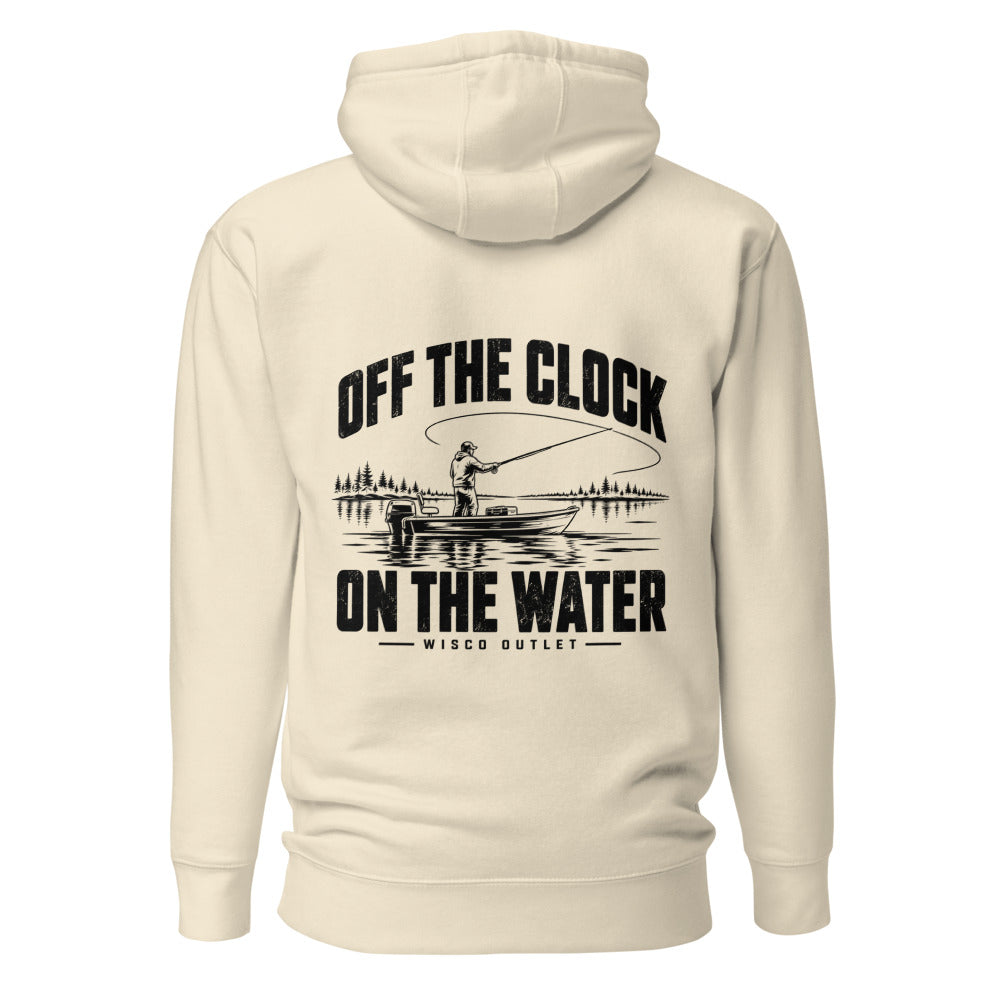 Wisco Outlet off the clock on the water back design on Bone hoodie