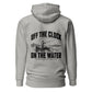 Wisco Outlet off the clock on the water back design on Carbon Grey hoodie
