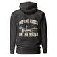 Wisco Outlet off the clock on the water back design on Charcoal Heather hoodie
