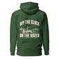 Wisco Outlet off the clock on the water back design on Forest Green hoodie