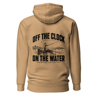 Wisco Outlet off the clock on the water back design on Khaki hoodie