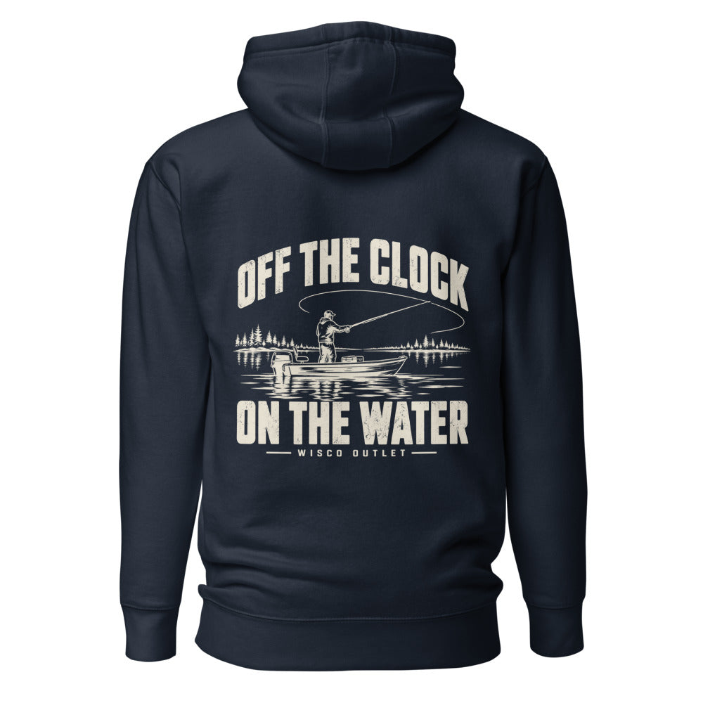 Wisco Outlet off the clock on the water back design on Navy Blazer hoodie