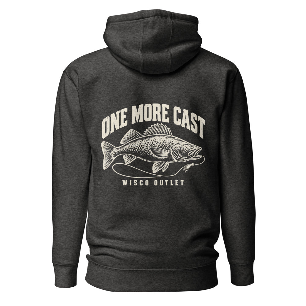 Wisco Outlet one more cast back design on Charcoal Heather hoodie