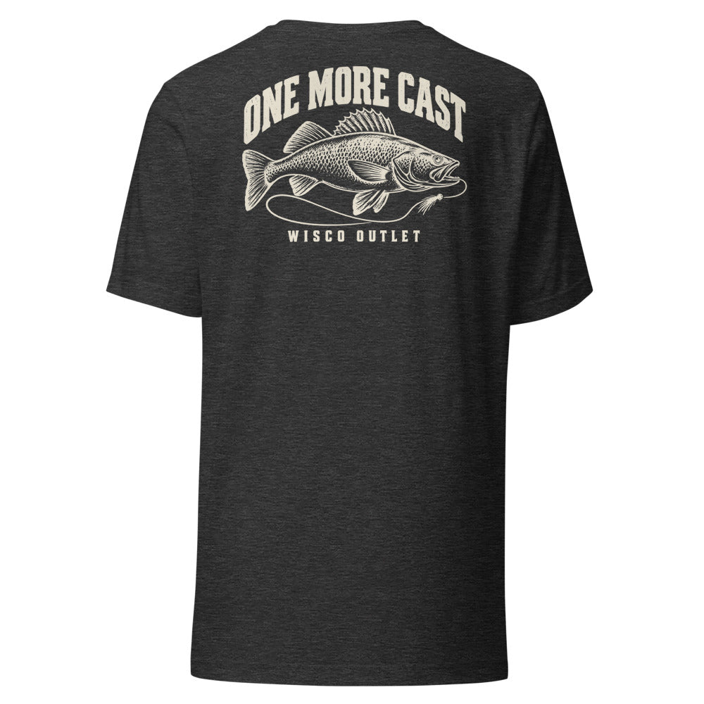 Wisco Outlet one more cast back design on Dark Grey Heather tee