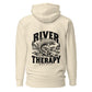 Wisco Outlet river therapy back design on Bone hoodie