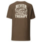Wisco Outlet river therapy back design on Heather Brown tee