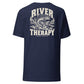 Wisco Outlet river therapy back design on Navy tee