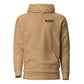 Wisco Outlet left-chest logo on Khaki hoodie