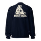 Barely Social — Crewneck Sweatshirt — Navy — back