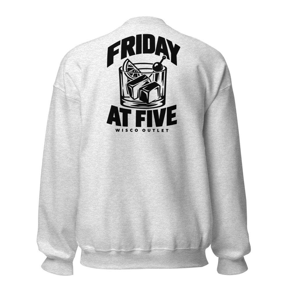 Friday at Five — Crewneck Sweatshirt — Ash — back