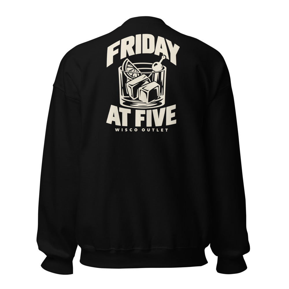 Friday at Five — Crewneck Sweatshirt — Black — back