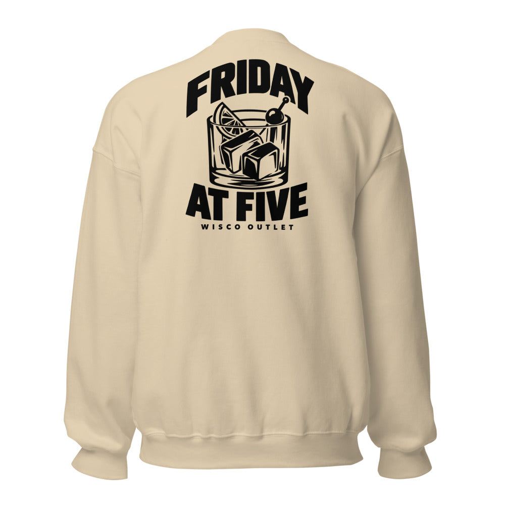 Friday at Five — Crewneck Sweatshirt — Sand — back
