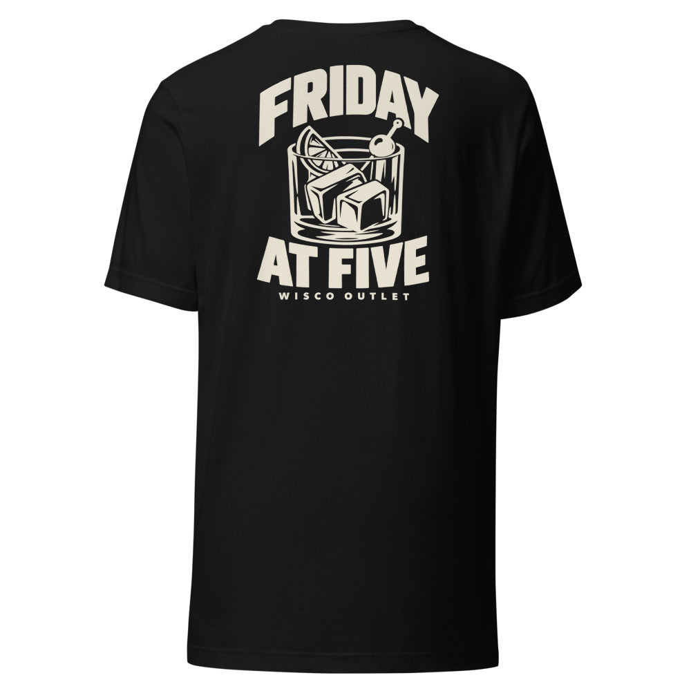 Friday at Five — T-Shirt — Black — back
