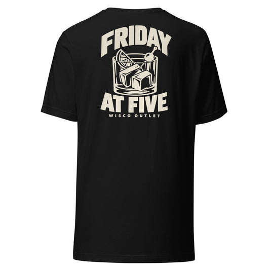Friday at Five — T-Shirt — Black — back