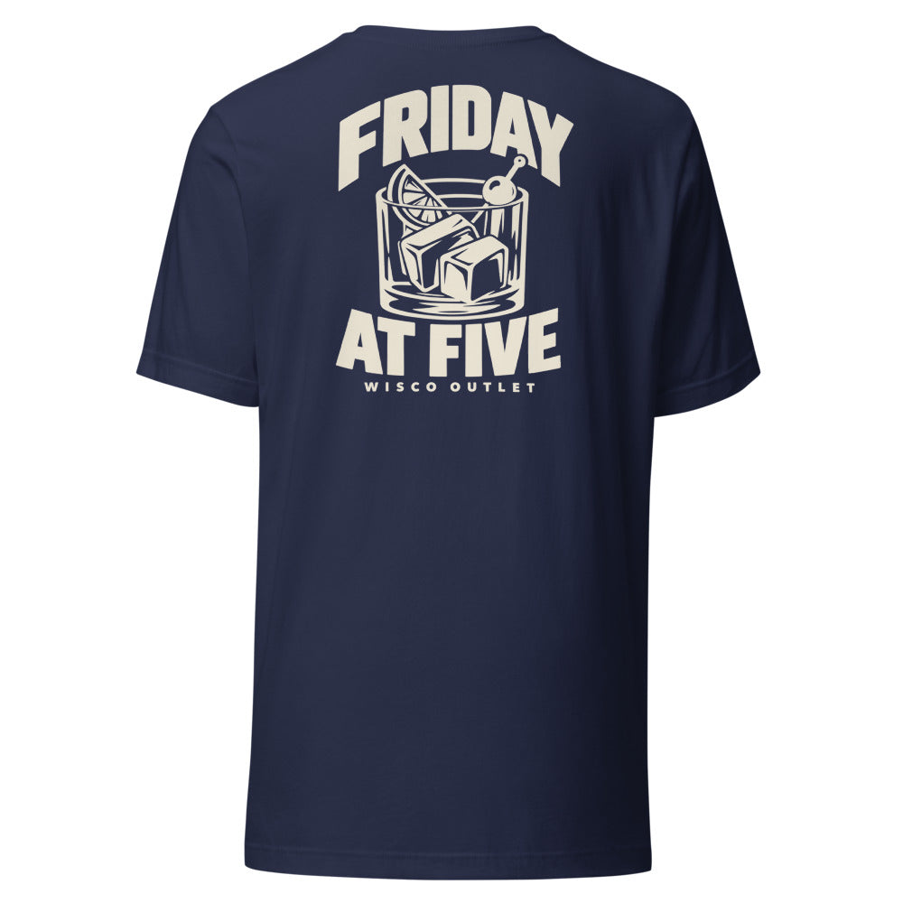 Friday at Five — T-Shirt — Navy — back
