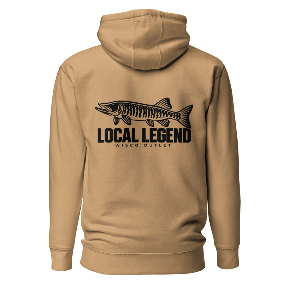 Local Legend — Hoodie — Khaki — back