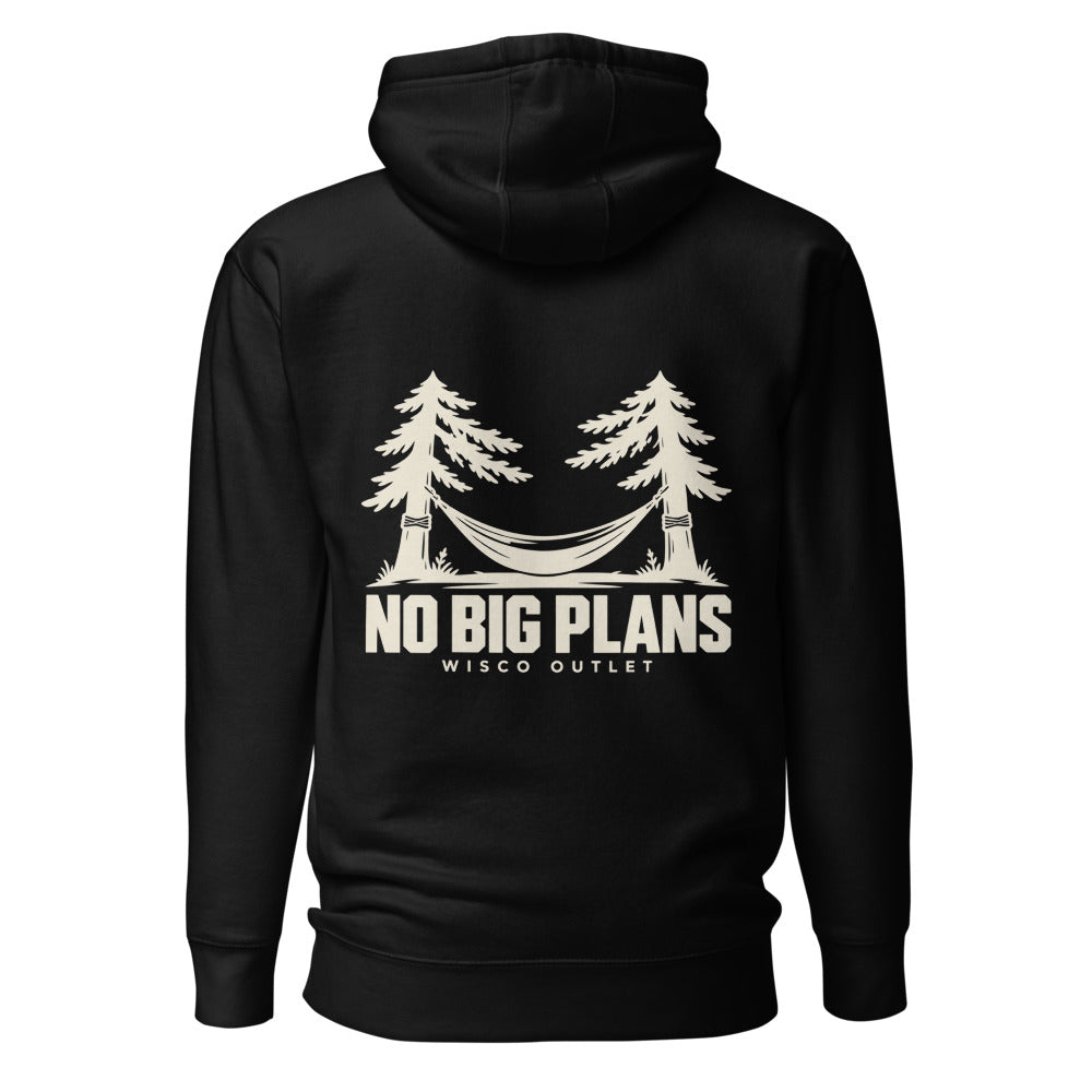 No Big Plans — Hoodie — Black — back
