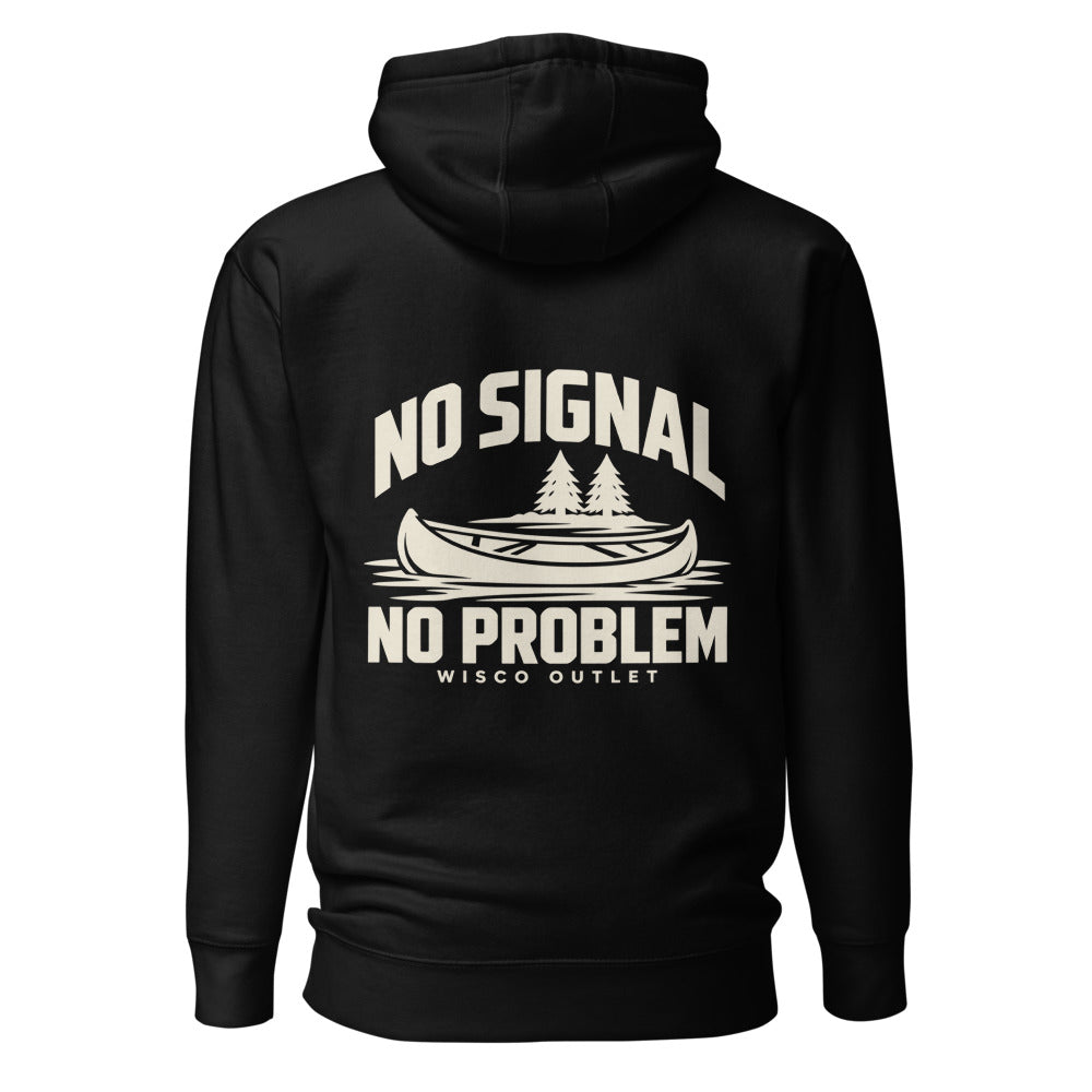 No Signal, No Problem — Hoodie — Black — back