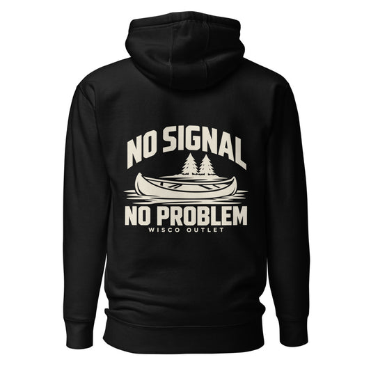 No Signal, No Problem — Hoodie — Black — back