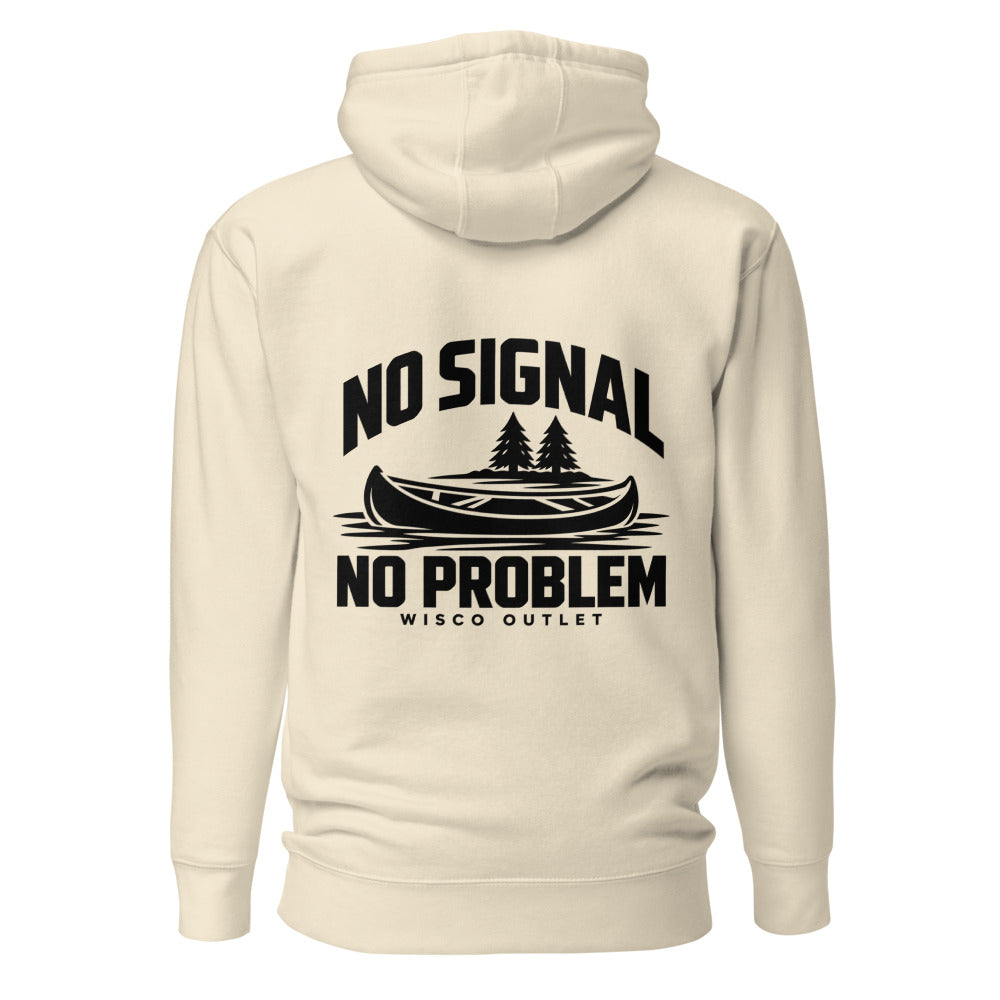 No Signal, No Problem — Hoodie — Bone — back