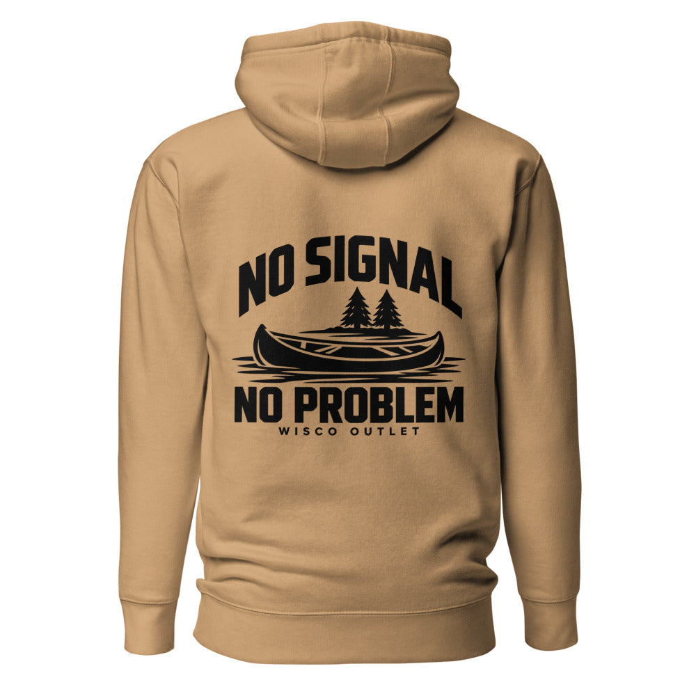 No Signal, No Problem — Hoodie — Khaki — back